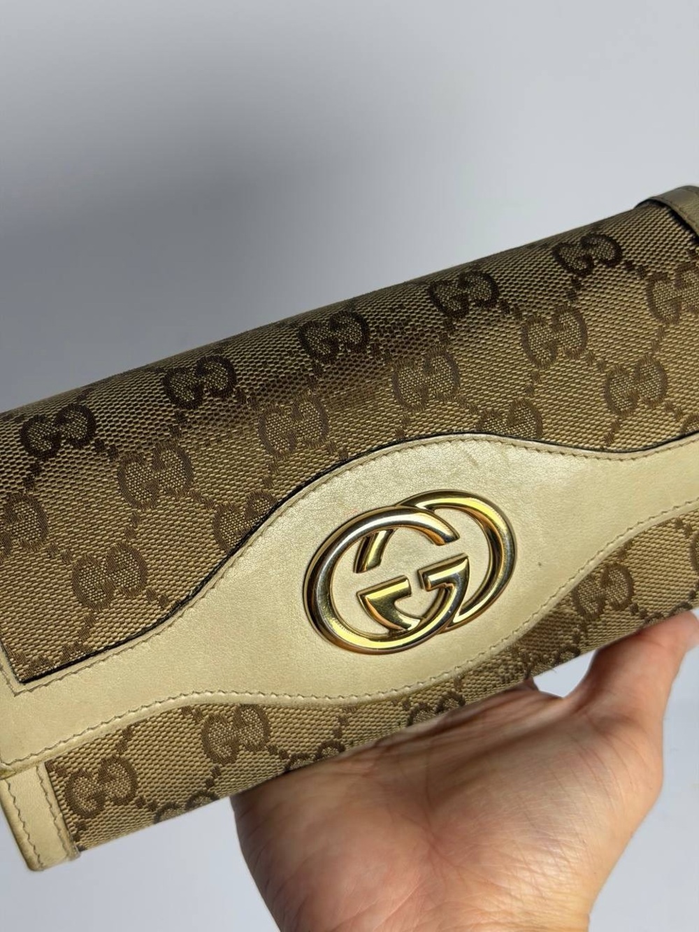 Gucci Sukey Beige GG Canvas Continental Wallet - Picture 4 of 14